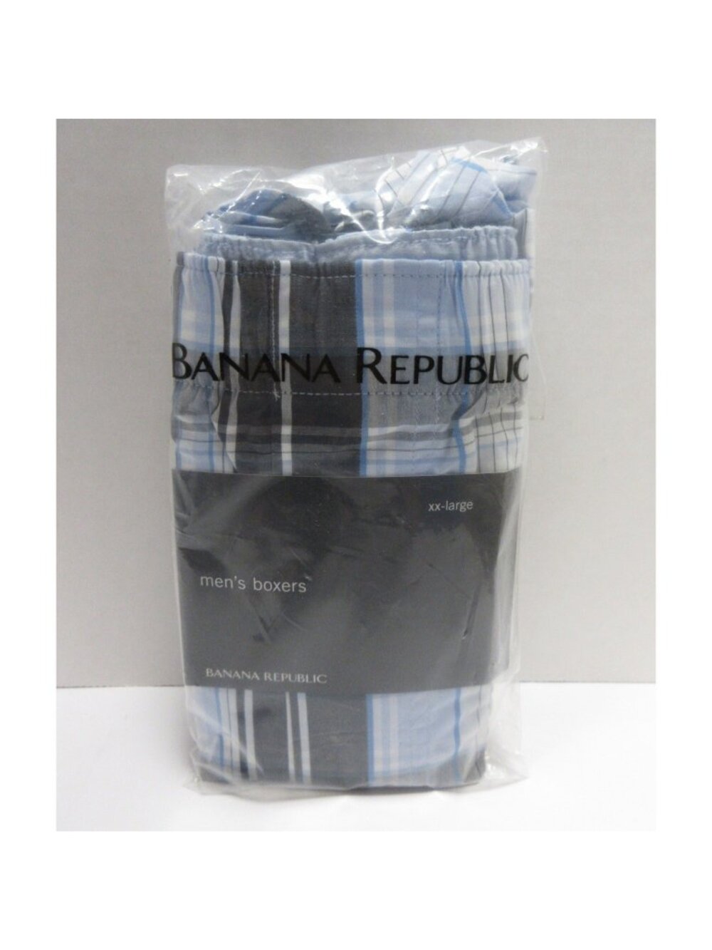 Banana Republic Underwear XXL Boxer Shorts Plaid Cotton Deadstock NEW